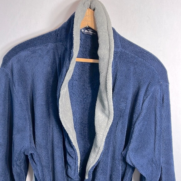 Ben Sherman Navy Plush Robe OS NWOT - Picture 2 of 8